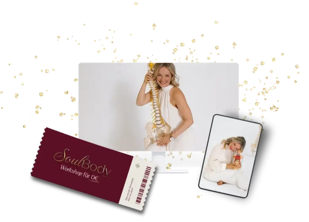 Das Ticket für den SoulBody Workshop für 0 € mit Laptop und Tablet