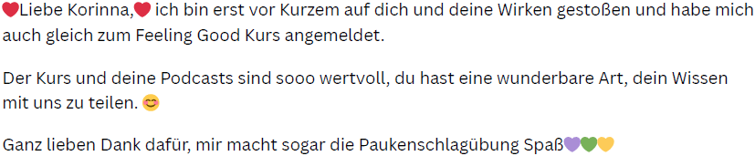 Zuschrift zum Podcast, unbearbeitet
