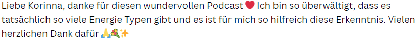 Zuschrift zum Podcast, unbearbeitet