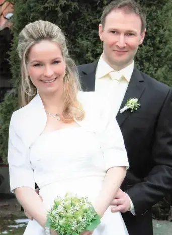 Korinna und Mark an ihrem Hochzeitstag